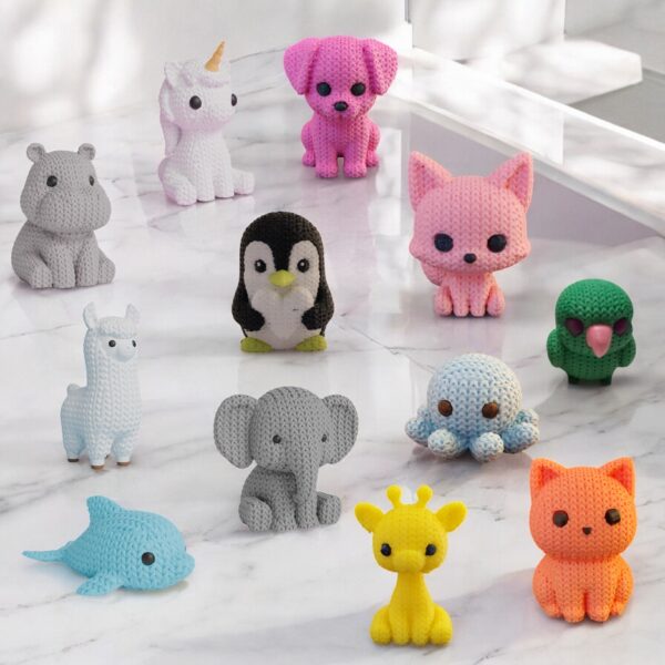 Advent Calendar with 24 Surprise Knitted-Style 3D Printed Toys – Holiday Gift for Kids & Collectors - Image 3